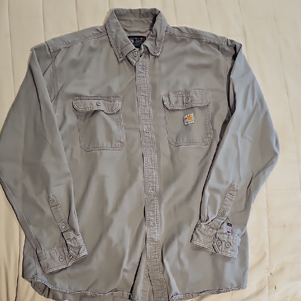 Carhartt Stone Gray FR Work Shirt